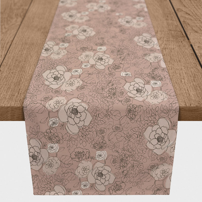 Rectangular Table Runner, 72" x 16", Pink