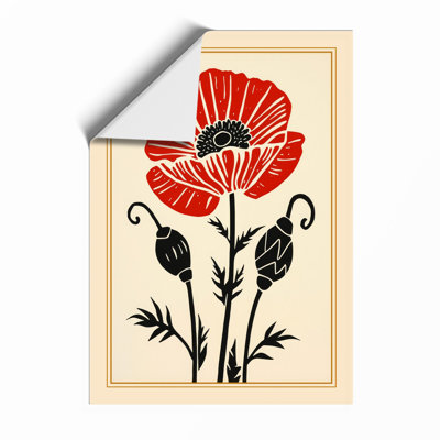 Crimson Carnation Botanical - Framed Print