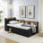 Twin Upholstery Velvet Day Bed with Storage and Wireless Charging, Trundle & LED Lights-177642240