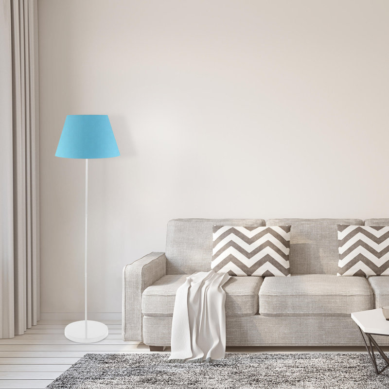 Lampe sur pied 55 po Christiana, Bleu, Blanc