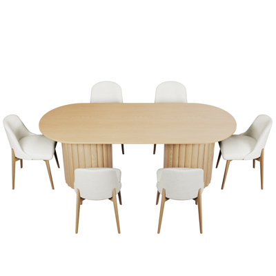 Caetano 6-Person Double Pedestal Dining Set
