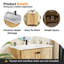 Meuble-lavabo pliable de 76 cm avec évier en céramique – Installation brevetée en 1 minute, gain de place et montage facile, style américain-596467429