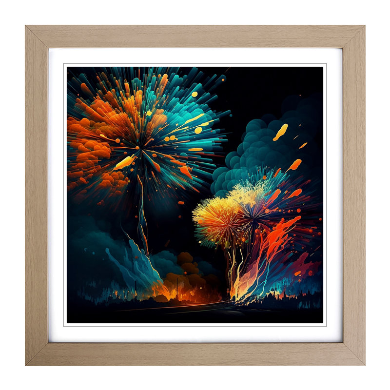 Single Picture Frame Print on Wood, Walnut