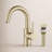 Circular Single Hole Bathroom Faucet with Drain Assembly-63898564