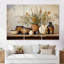 Art floral brun, poterie rétro, art mural Boho-1182979238-1182979235