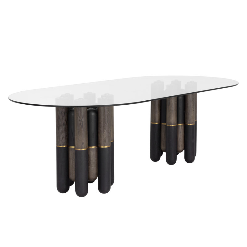 Oval Glass Dining Table