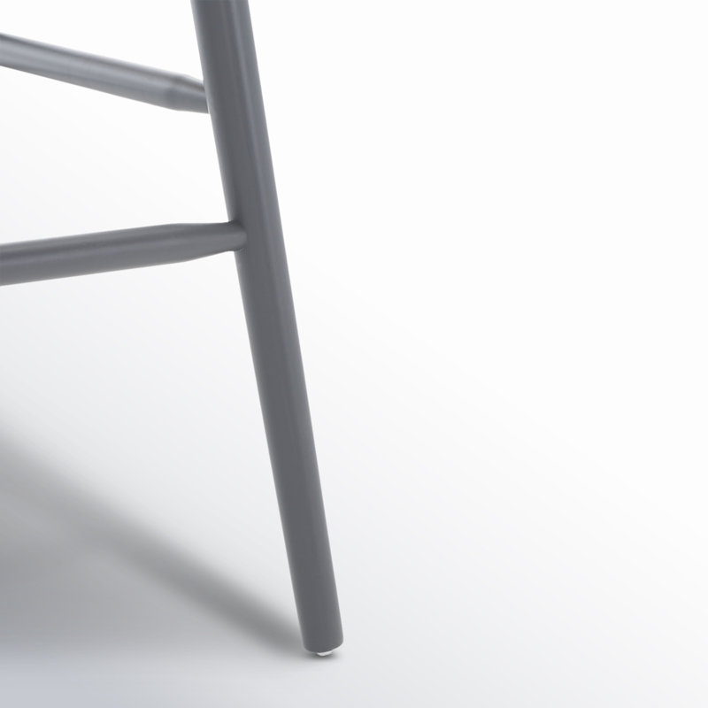 Ensemble de 2 tabourets en bois massif Sheffield, Naturel / gris, Tabouret de bar (siège d'une hauteur de 29 po)