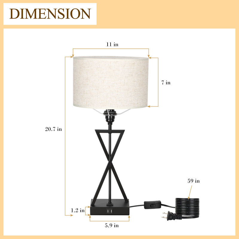 Metal USB Table Lamp