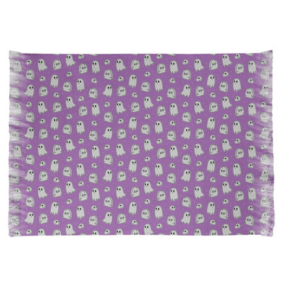 Mauve classique/Tapis décoratif blanc