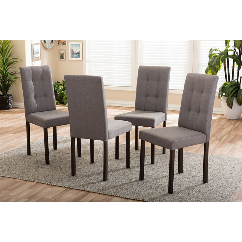 Guzzi 19'' H Tufted Upholstered Parsons Chair, Gray