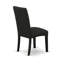 L'ensemble de table de cuisine 3 pièces comprend une table de salle à manger ronde avec Dropleaf et 2 chaises rembourrées en tissu de couleur noire, noir-1228721724-1228721727-1287740566