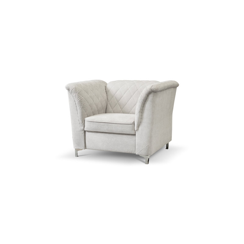 Alyette Upholstered Armchair, Light Grey