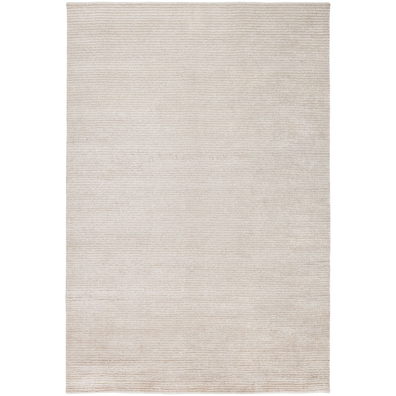 Tapis blanc tissé à la main Miles, Rectangle 8 pi x 10 pi
