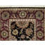 Manchuria Wool Oriental Area Rug in Black/Wine