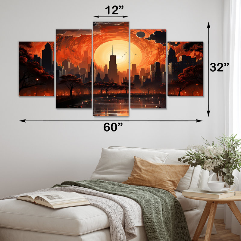 «Nyc Central Park Mystic Sunrise - New York, art mural multi-panneaux