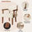 Daniel Beige Suede Cushioned Solid Wood Armchair