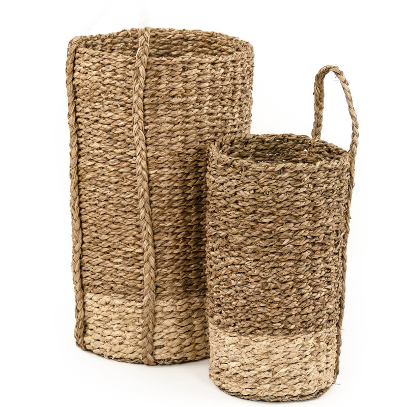 Panier en en rotin tissé, H 15,5 po x l 9 po x P 9 po