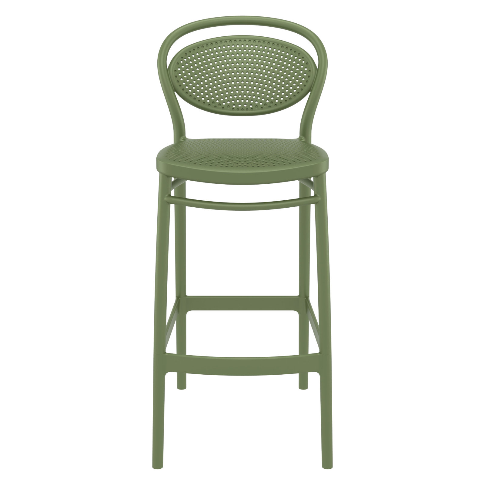 Farrah Outdoor Bar Stool, Olive Green, Bar Stool (29.5" Seat Height)