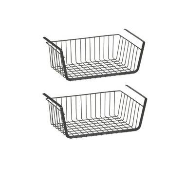 Under Shelf Metal Basket Prep & Savour Color: White