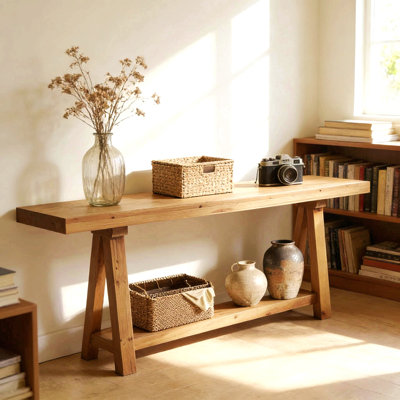 Natural Style Coffee Table,Wood Entryway Table,Stylish Console Table