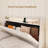 Full Size Floating Platform Bed Frame with LED Lights & Charging Station – Upholstered Headboard with Hidden Storage, Beige