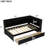 Twin Bed With L-Shaped Bookcases, 2 Drawers, Ports, Pine Made Charging,-940995505