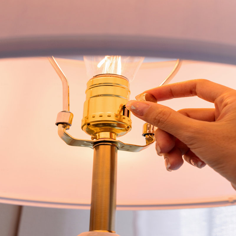 Table Lamp, With Drum Shade