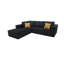 Canapé modulaire entièrement rembourré en velours côtelé avec repose-pieds mobile - aucun assemblage requis