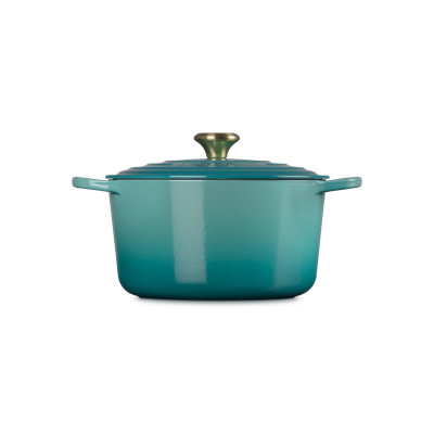 Le Creuset Signature Enaneled Cast Iron Deep Round Dutch Oven 6.5 Qt., Oyster