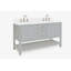 ARIEL Magnolia 60 Double Sink Bathroom Vanity with Top-25694197
