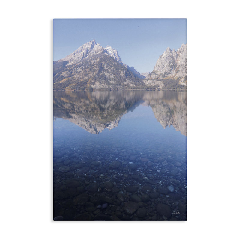 Clear Water Reflection Landscape Canvas, design by Lori Deiter, 24" H x 16" W