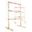 Hey Play Solid Wood Ladder Toss Set with Carrying Case Backyard Activity for BBQ or Tailgate