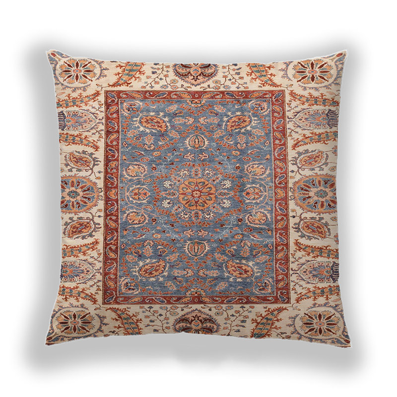 Oriental Throw Pillow, Microsuede