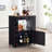 Nazaro Utility Cart with Wheels and Built-In Outlets-1398544774