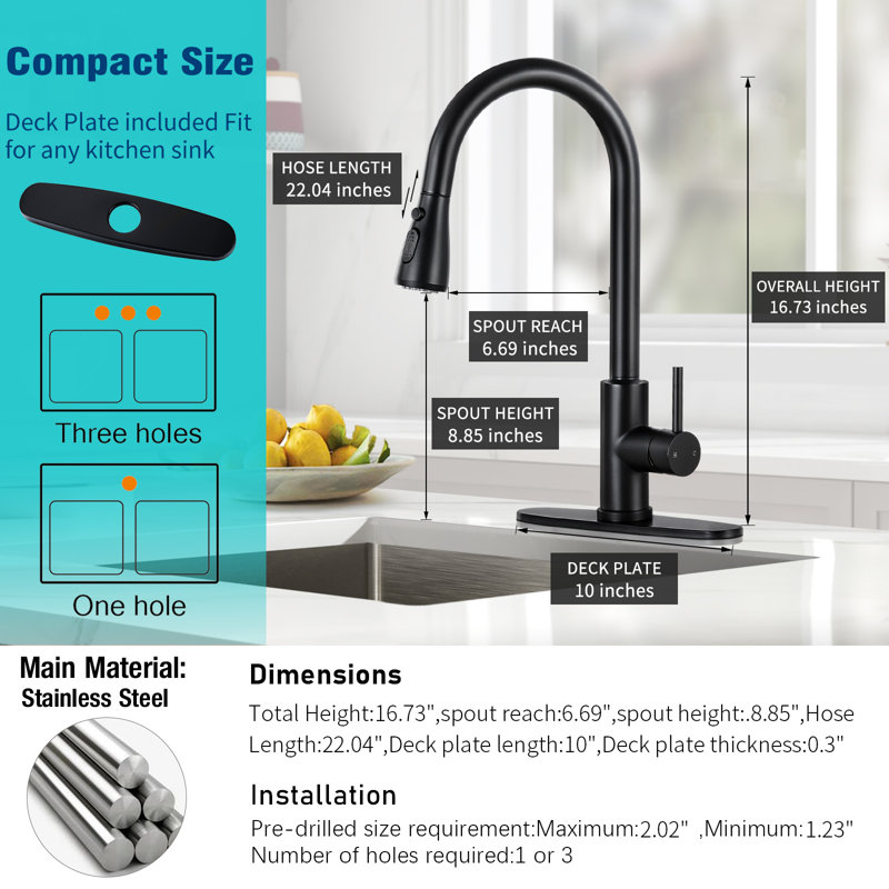 HGN Pull Down Touch Kitchen Faucet