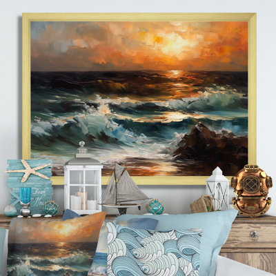 «Whispering Coastal Sunset I», reproduction sur toile