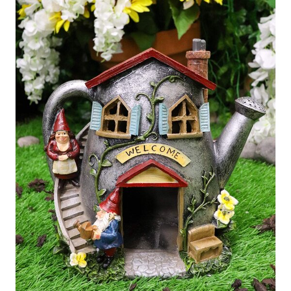 World Menagerie 9 Piece Christabelle Enchanted Fairy Garden Miniatures  Starter Kit Broken Flower Planter Pot House with Eight Mini Fairies Figurine  Set