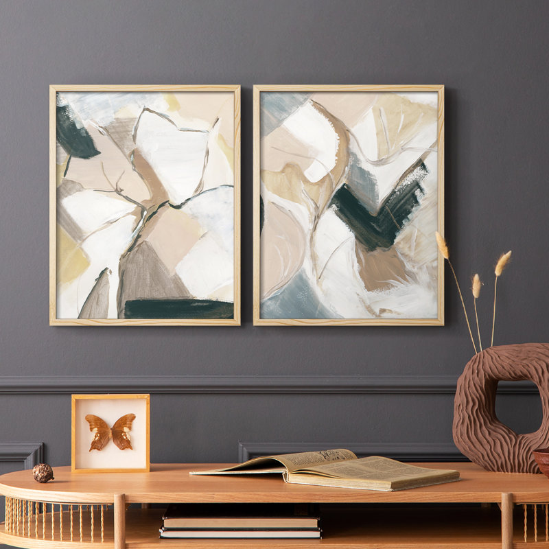 Marble Lines I - impression encadrée de qualité supérieure - prête à être accrochée - aucun clou requis - aucun clou requis