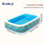 Inflatable Pool - Rectangular 4-6 Person Summer Pool For Backyard, Garden & Water Parties, Durable 2-Layer Design With Vibrant Floral Pattern, No Pump Needed, Pool Float