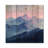 Purple Mountains In The Morning Light I - Landscape Mountains Wood Wall Art - On Natural Pine Wood-1461325083