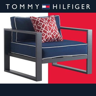 accent chair tommy hilfiger outdoor chairs Tommy Hilfiger Monterey Outdoor Easy Assembly Metal Frame Arm