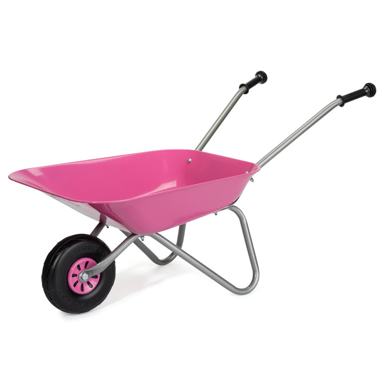 Rolly Toys Child's Cat Metal Wheelbarrow With Double Front Wheel, Pink