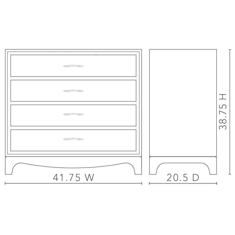 Barrett Large 4-Drawer, Denim Mist