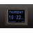 Memory Modern & Contemporary Digital Metal Electric Tabletop Clock with Alarm in Satin Silver/Black