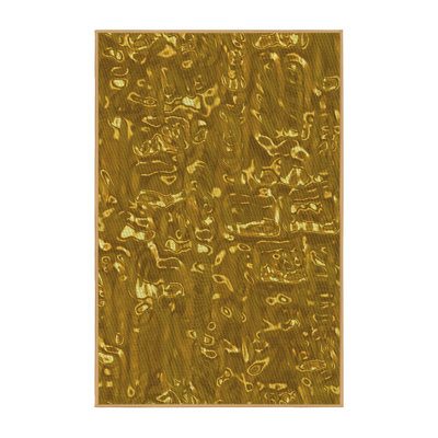 Tapis jaune en laine Adlyna