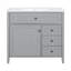 Meuble-lavabo gris 36 po avec lavabo, tablette réglable et 4 tiroirs