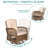 Simba Wicker 6 - Person Patio Conversation Set with Cushions