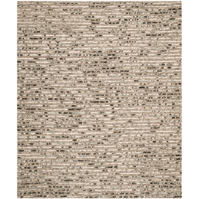 Tapis bleu / brun noué à la main à motif abstrait Ferrera