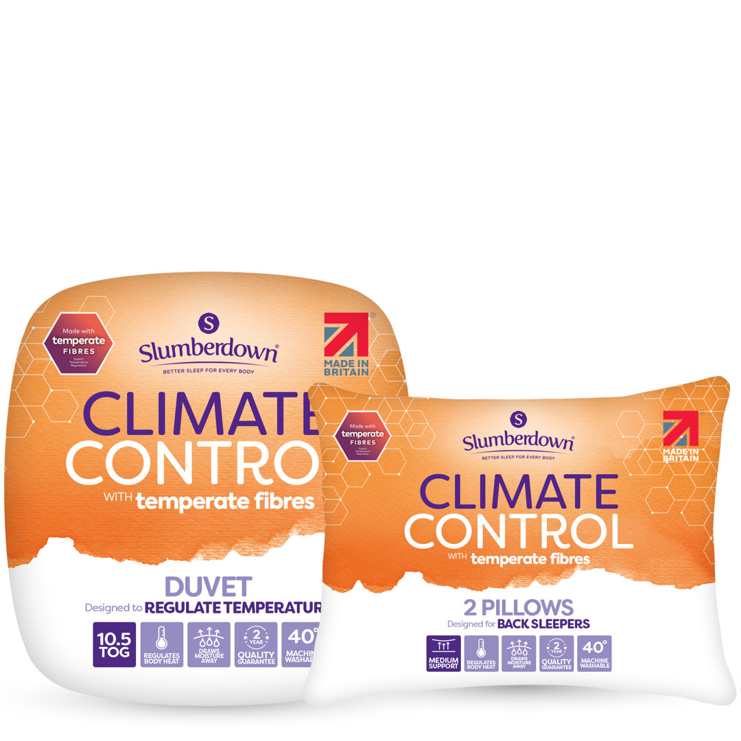 Slumberdown Control 10.5 Tog All Year Round Duvet with 2 Pillows