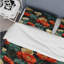 Deep Red And Beige Floral Blooms - Ensemble de housse de couette à motif floral-573498179